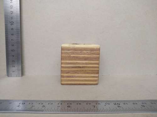 Vintage! Baltic Birch Plywood Cube- Set Of 3 Tealight Candle Holders