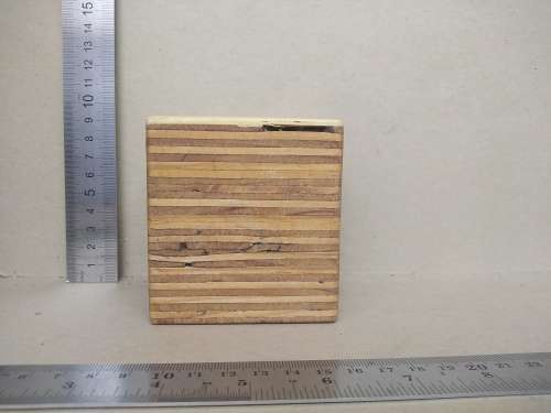 Vintage! Baltic Birch Plywood Cube- Set Of 3 Tealight Candle Holders