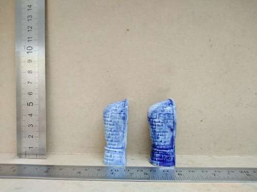 Vintage! Delft?  - Pair Of Porcelain Basket Weaved Chairs - Sailboat Scenes