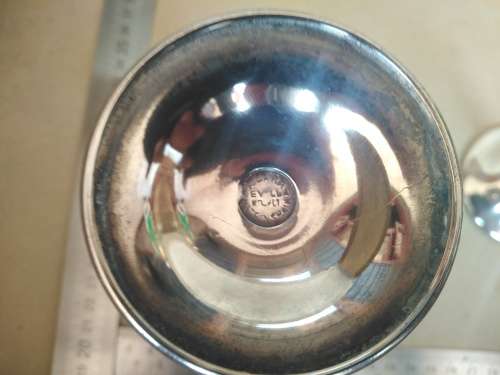 Vintage! Spain - A Lara - Silver Plated - Pair Of Grapevine Stem - Goblet / Chalice