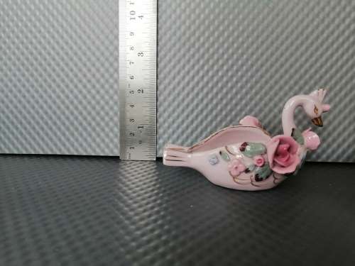 Vintage! Lefton China & Kingsway - Hand Painted Porcelain - Pink/Blue Floral - Swan Ashtray Lot