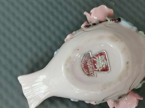 Vintage! Lefton China & Kingsway - Hand Painted Porcelain - Pink/Blue Floral - Swan Ashtray Lot