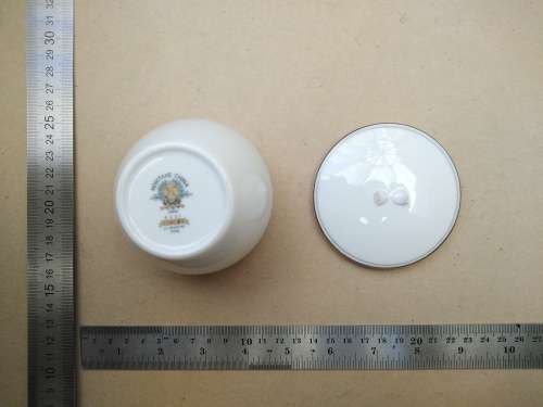 Vintage! Japan - Noritake Concord (Platinum Trim) - Mini Sugar Bowl With Lid (Handle Broken)