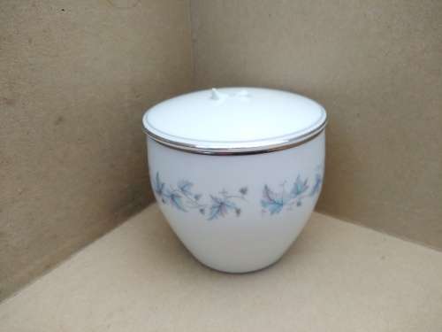Vintage! Japan - Noritake Concord (Platinum Trim) - Mini Sugar Bowl With Lid (Handle Broken)