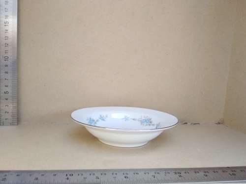 Vintage! Japanese - Nagoya Fine China - Blue Rose - Rim Fruit Bowl