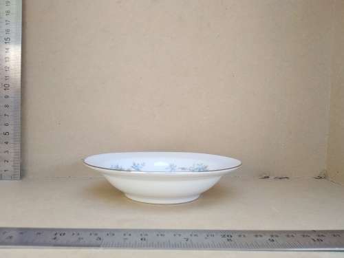 Vintage! Japanese - Nagoya Fine China - Blue Rose - Rim Fruit Bowl