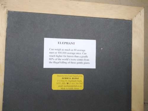 African! Wall Décor - Box Frame - Africa Alive - Elephants In Bronze