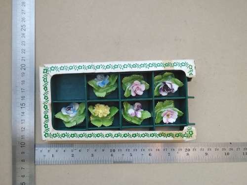 Vintage! 7 x Royal Adderley Floral Place-Name Card Holders