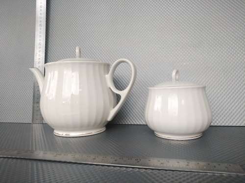 Vintage! German - Bavaria - TRISA - Fine Porcelain - Tea Pot And Sugar Bowl