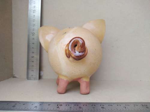 Vintage! Clay Art Studio Pottery - Clay Pig Piggy Bank