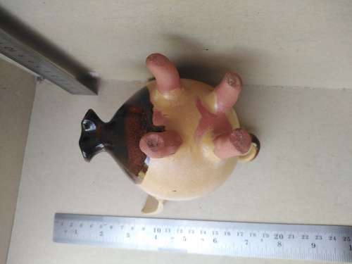 Vintage! Clay Art Studio Pottery - Clay Pig Piggy Bank