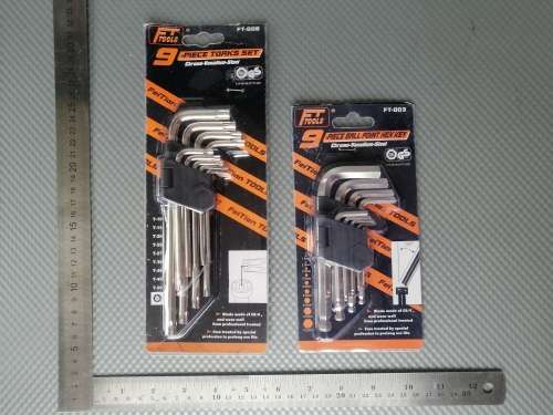 CRAZY R1 - Turn Heads! - 9 Piece Torks and 9 Piece Ball and Hex Key (FT Tools)