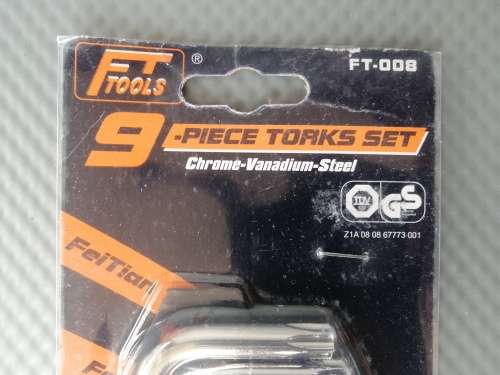 CRAZY R1 - Turn Heads! - 9 Piece Torks and 9 Piece Ball and Hex Key (FT Tools)