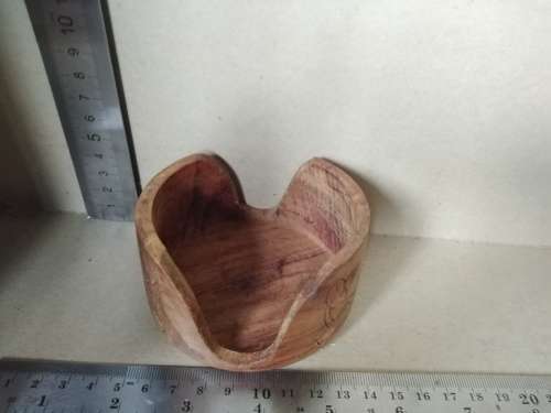 Vintage! Rustic Wooden Coaster Set Of 6 With Holder