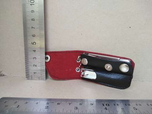 Vintage! Nail Clipper Keychain In Pouch - Made In Korea