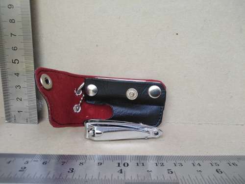 Vintage! Nail Clipper Keychain In Pouch - Made In Korea