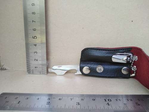 Vintage! Nail Clipper Keychain In Pouch - Made In Korea