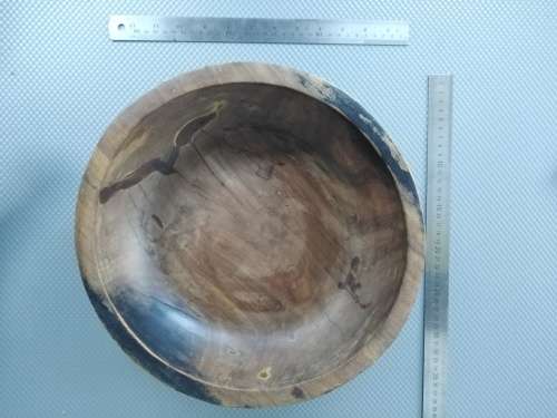 African - Hand Made - Medium - Hand Carved - Wooden Bowl - Elephant Design