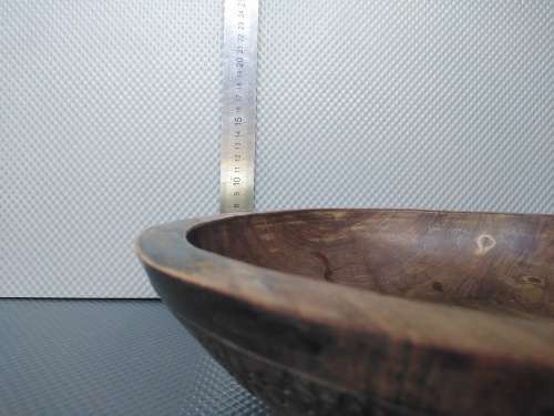 African - Hand Made - Medium - Hand Carved - Wooden Bowl - Elephant Design