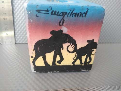 Africana! Handmade Handpainted Candle From Swaziland - Southern Africa