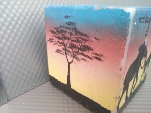 Africana! Handmade Handpainted Candle From Swaziland - Southern Africa