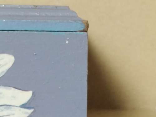 Vintage! Blue Decoupage Jewelry / Trinket / Keepsake Box