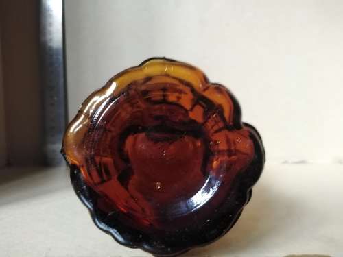 Vintage! Gold / Amber Eagle Decanter
