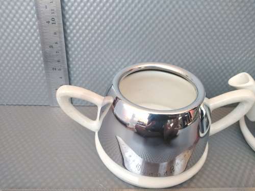 Vintage! Heat-Rite Tea/Coffee Pot And Sugar Bowl With Chrome Cover