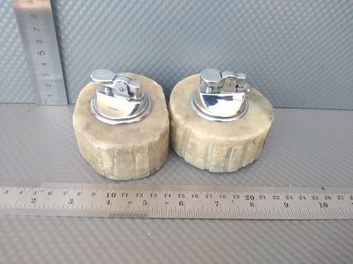 Vintage! Set Of Marble Table Lighters