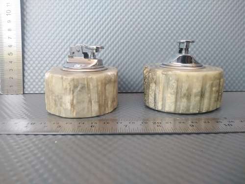 Vintage! Set Of Marble Table Lighters