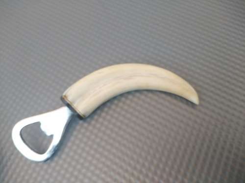 Vintage! Pair Of African Warthog Tusk Bottle Openers