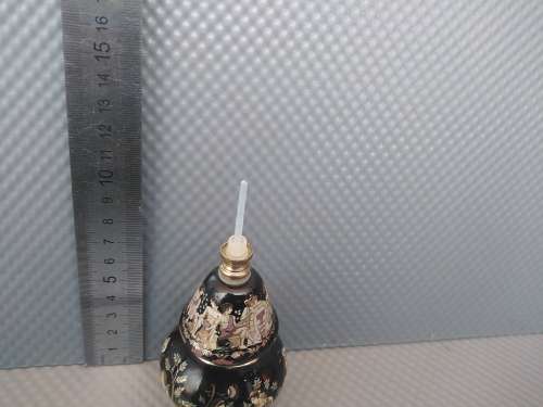 Vintage! Hand Painted Minature Perfume Bottle With Stopper.