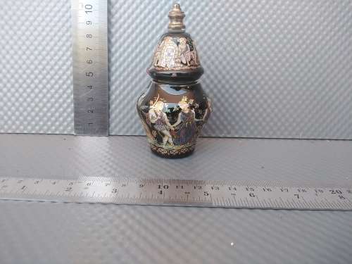 Vintage! Hand Painted Minature Perfume Bottle With Stopper.