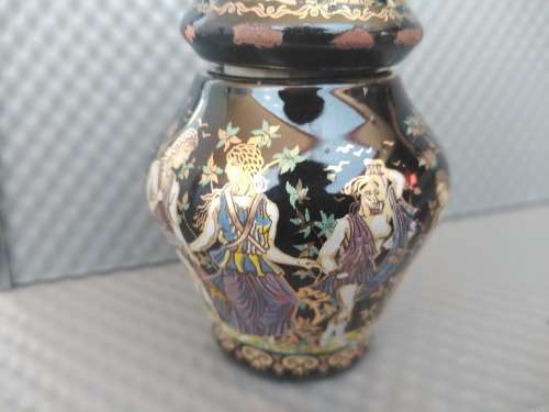Vintage! Hand Painted Minature Perfume Bottle With Stopper.