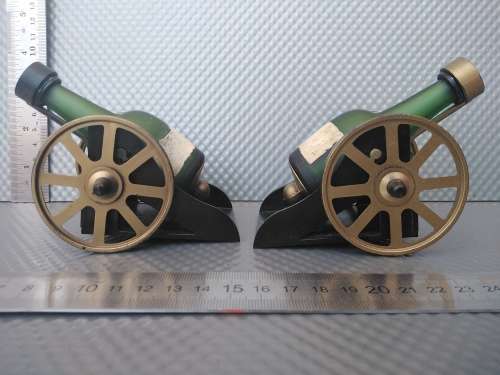 Vintage! Pair Of Mini Plastic Courvoisier Cognac Cannon Carts
