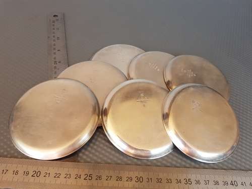 Vintage! Elkington Plate Set Of 7 Coasters