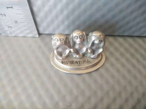 Vintage! Three Wise Monkeys Miniature For Printers Tray