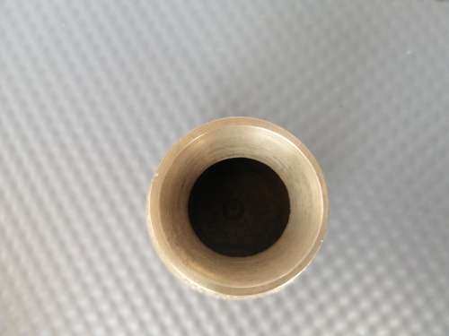 Vintage! Miniature Brass Vase With Etched Flowered Pattern.