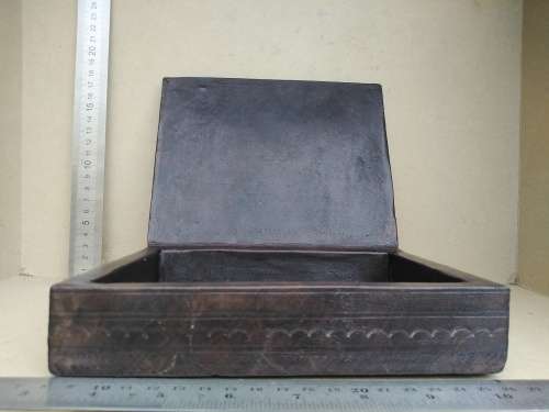 Vintage! Hand Tooled Leather & Wood Box.