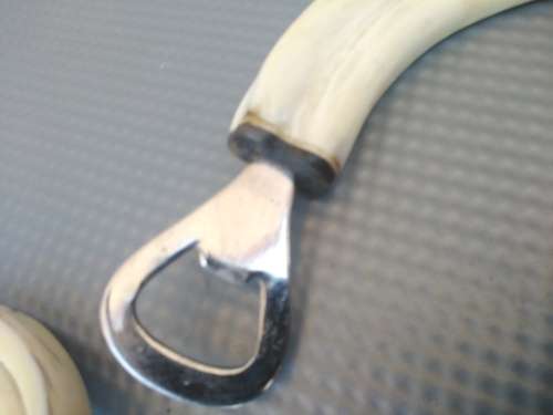 Vintage! Pair Of African Warthog Tusk Bottle Openers