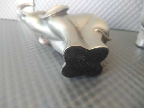 Vintage! Solid Pewter Pair Of Elephants