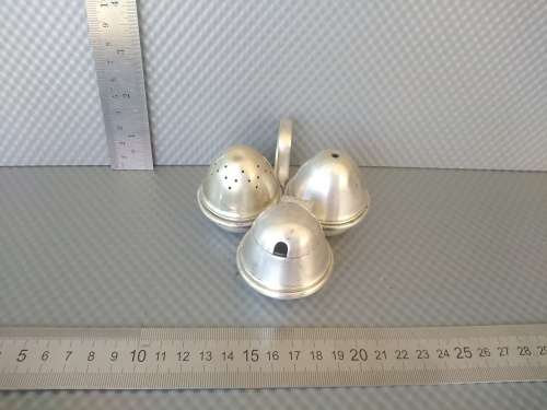 Vintage! Small Silver Plated Egg Shaped Cruet Set.