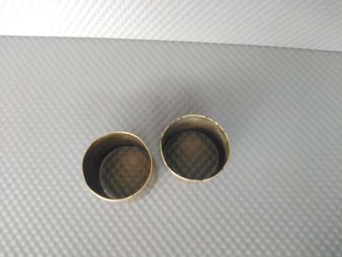 Vintage! Indian - Hand Etched - Pair Of Solid Brass Napkin Holders.