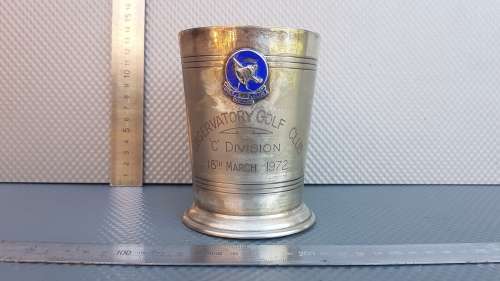Vintage! Silver Plated - Trophy Beer Mug - Golf Club Nomads