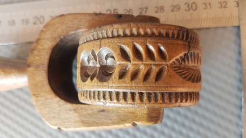 Antique! English - Treen - Butter / Pastry Roller