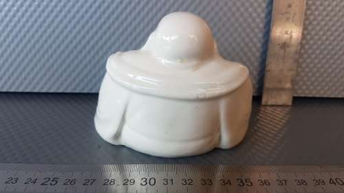 Vintage! Chinese - Feng Shui - Blanc De Chine Style - Sitting Laughing Buddha