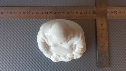 Vintage! Chinese - Feng Shui - Blanc De Chine Style - Sitting Laughing Buddha