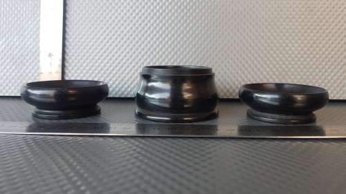 Antique! Victorian - Real Ebony - Hand Made - Round Turned Wooden - Trinket Set
