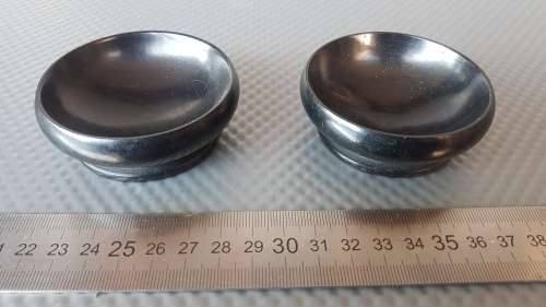 Antique! Victorian - Real Ebony - Hand Made - Round Turned Wooden - Trinket Set
