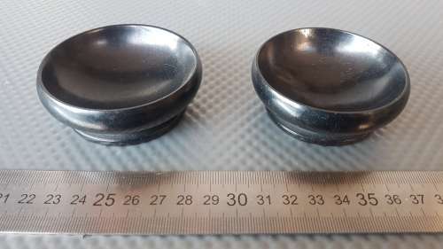 Antique! Victorian - Real Ebony - Hand Made - Round Turned Wooden - Trinket Set